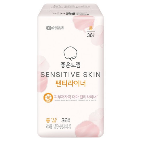 좋은느낌 센서티브스킨 팬티라이너, 롱, 36개입, 1개
