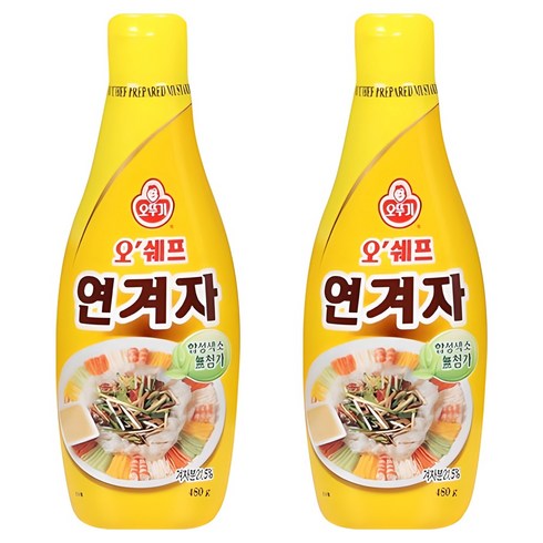 오뚜기 오쉐프 연겨자, 480g, 2개