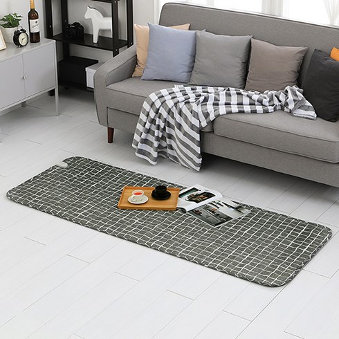 곰표한일 워셔블 초절전형 탄소 전기요 GP1000A, 스퀘어그레이, 소형(67.5 x 180 cm)