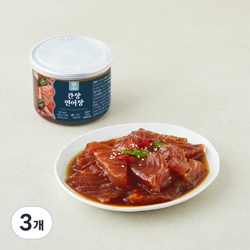 바른씨 간장 연어장, 250g, 3개