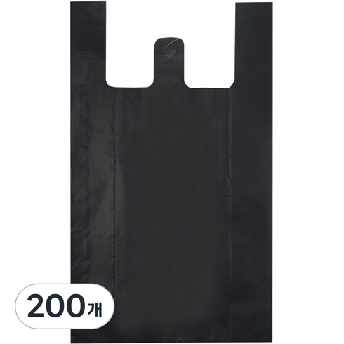 월드크린 검정 손잡이 비닐봉투, 20L, 200개