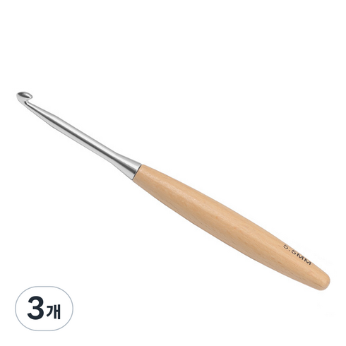 SOKIND 모사용 고급원목손잡이 코바늘, 3개