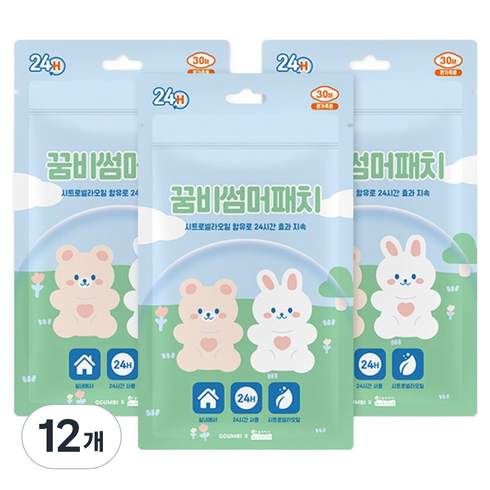 꿈비 썸머패치 30p, 혼합색상, 12개