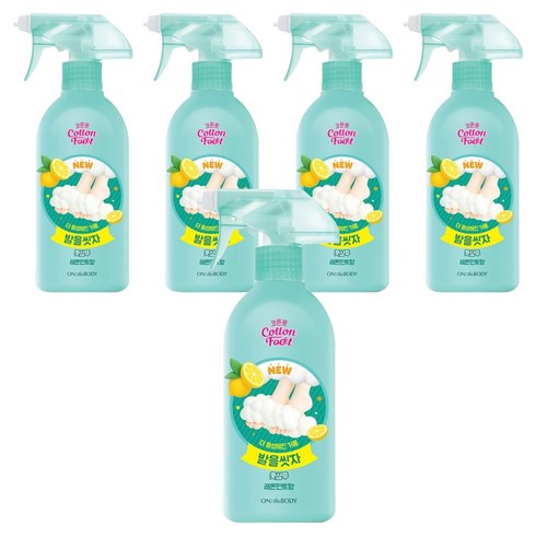 온더바디 발을씻자 코튼 풋샴푸 레몬민트향, 1개입, 5개, 510ml