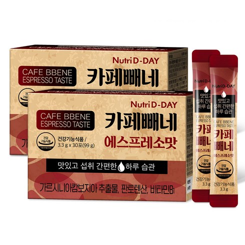 뉴트리디데이 카페빼네 에스프레소맛, 99g, 2개