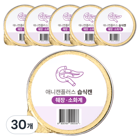 애니먼 반려동물 애니캔 플러스 췌장 습식사료, 30g, 30개, 오리