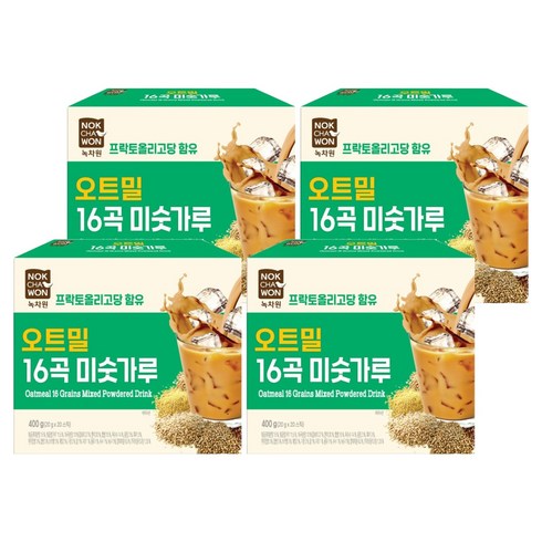 녹차원 오트밀 16곡 미숫가루, 20g, 20개입, 4개