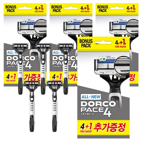 PACE ALL NEW 페이스 포 휴대용 면도기, 5개입, 4개