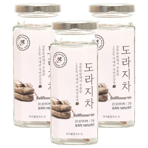 우리꽃연구소 도라지차 삼각티백, 1g, 20개입, 3개