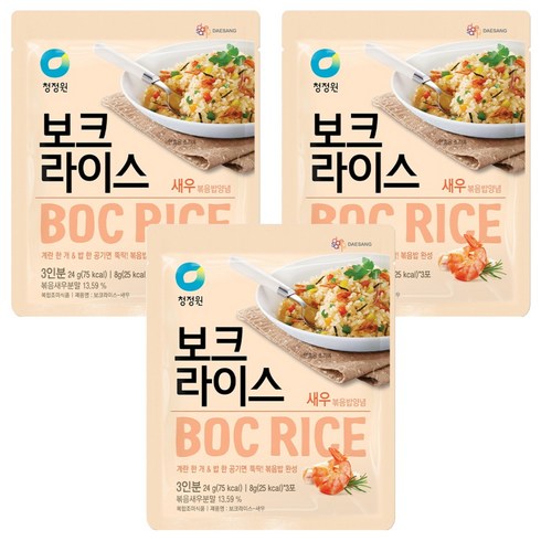 청정원 보크라이스 새우, 24g, 3개
