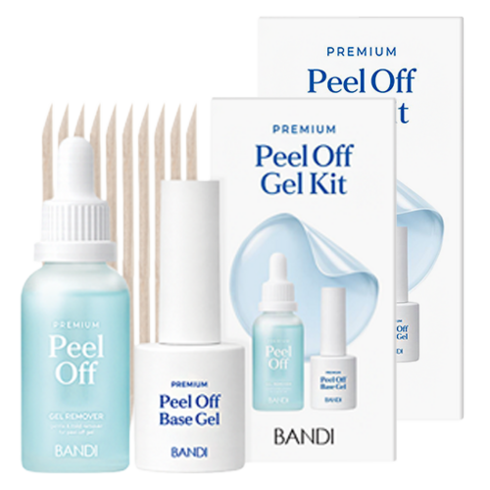 반디BANDI 프리미엄 필오프 베이스젤 + 리무버 키트 40ml 세트, 2세트