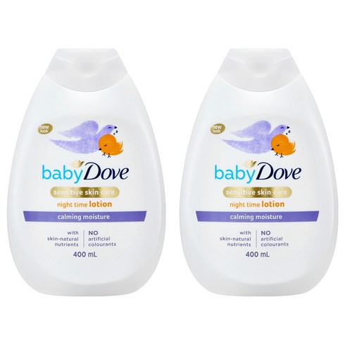 베이비도브 카밍 모이스처 바디로션, 400ml, 2개