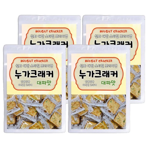설화 대만 스타일 프리미엄 누가크래커 대파맛, 200g, 4개