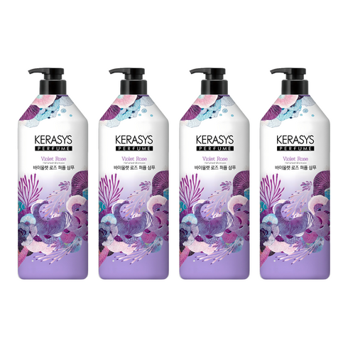 케라시스 퍼퓸 샴푸 바이올렛 로즈, 1L, 4개