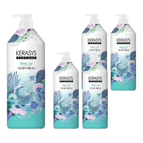 케라시스 그린 릴리 퍼퓸 린스, 5개, 1L