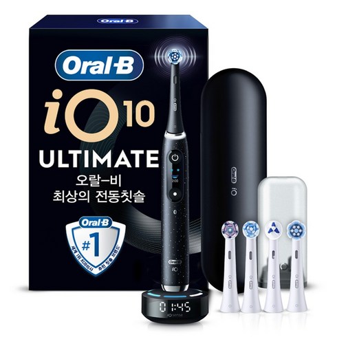 오랄비 ULTIMATE 전동칫솔, iO10, 코스믹블랙, 1개