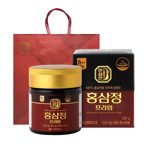 한삼인 홍삼정프라임 + 쇼핑백, 120g, 1개