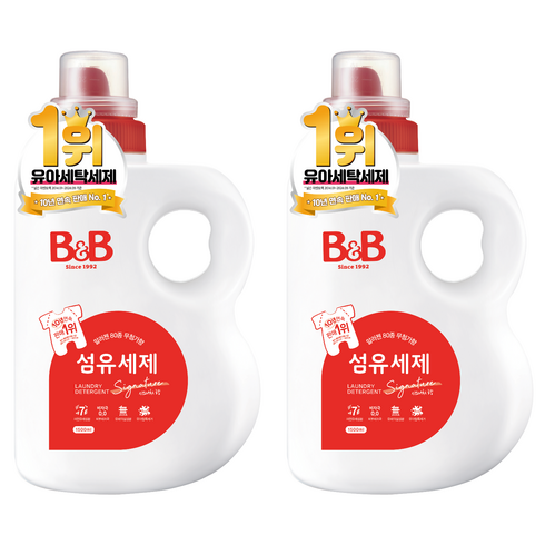 비앤비 유아 섬유 세제 시그니처향, 1.5L, 2개