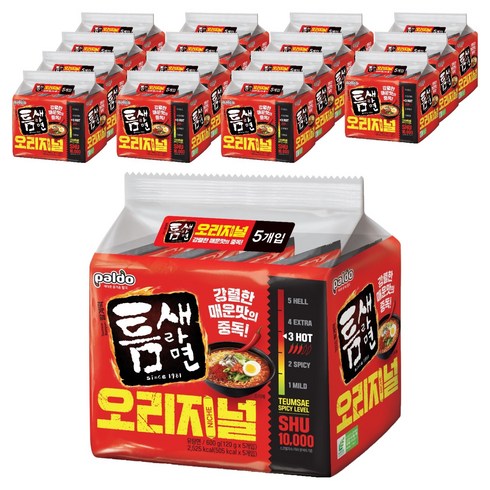 틈새라면 빨계떡 120g, 80개