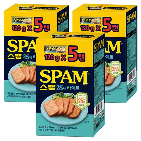스팸 25% 라이트 노캡, 120g, 15개