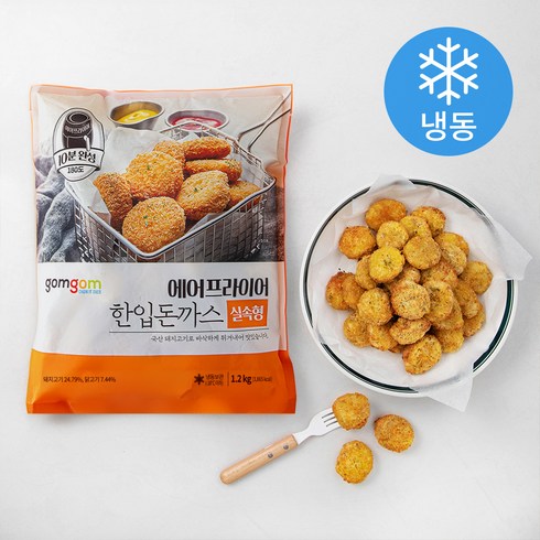 곰곰 에어프라이어 한입 돈까스 실속형 (냉동), 1.2kg, 1개