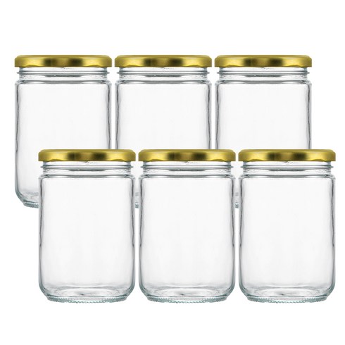 코멧 홈 원형 유리병, 6개, 500ml