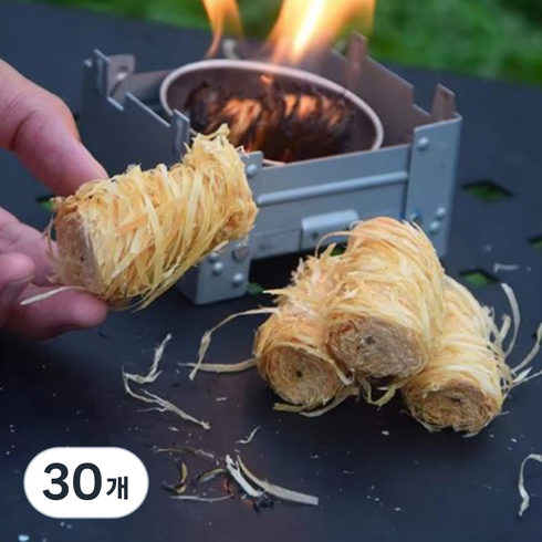 차크닉 캠핑 착화제 장작 숯 불쏘시게 25p, 250g, 30개