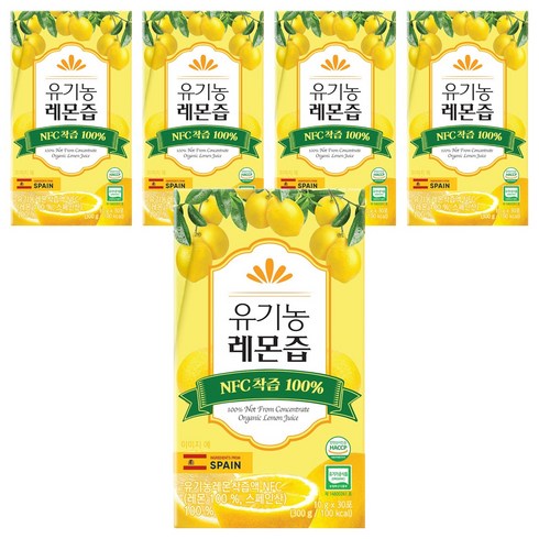 프롬바이오 NFC 유기농 레몬즙 30p, 300g, 5개