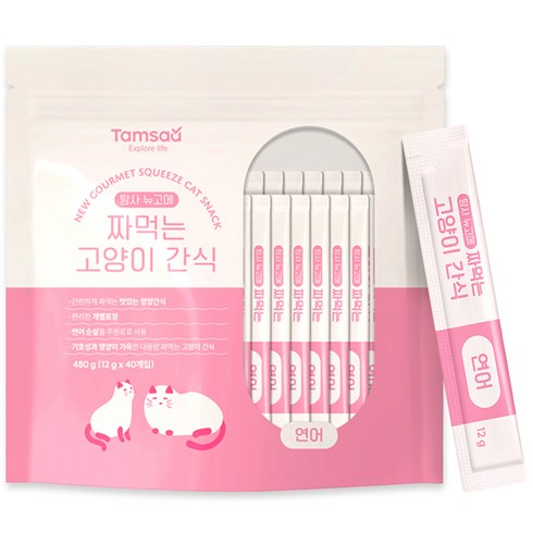 탐사 뉴고메 짜먹는 고양이 간식 40p, 480g, 1개, 연어