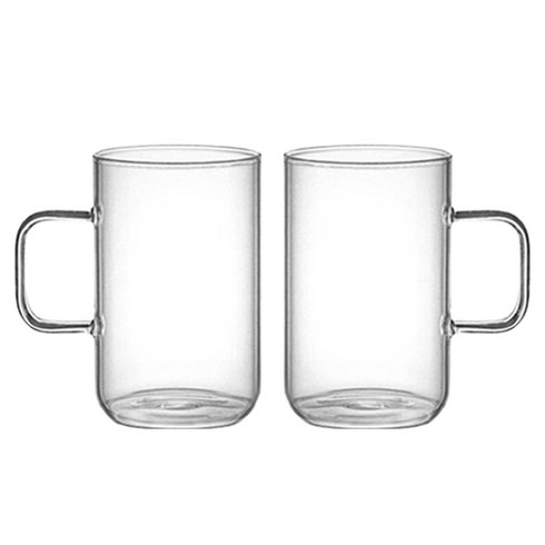 어뮤즈키친 내열유리 머그컵 500ml, 2개