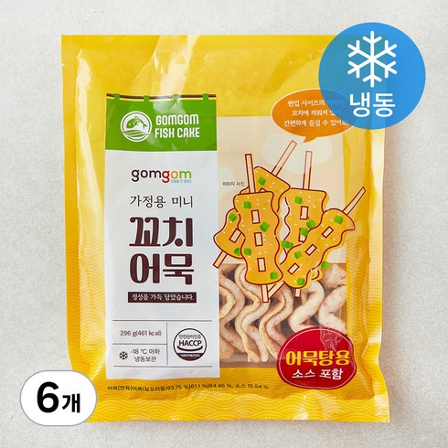 곰곰 가정용 미니 꼬치어묵 (냉동), 296g, 6개