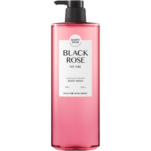 해피바스 모이스처 퍼퓸 바디워시 블랙로즈 향, 760g, 1개