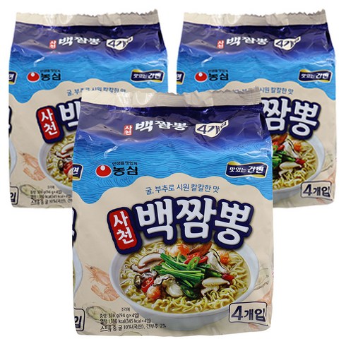 농심 사천백짬뽕 94g, 12개