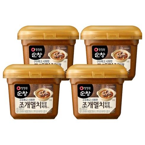 청정원순창 조개멸치 된장찌개 양념, 450g, 4개