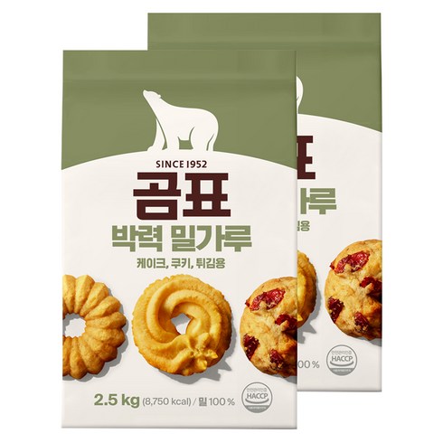 곰표 박력 밀가루, 2.5kg, 2개