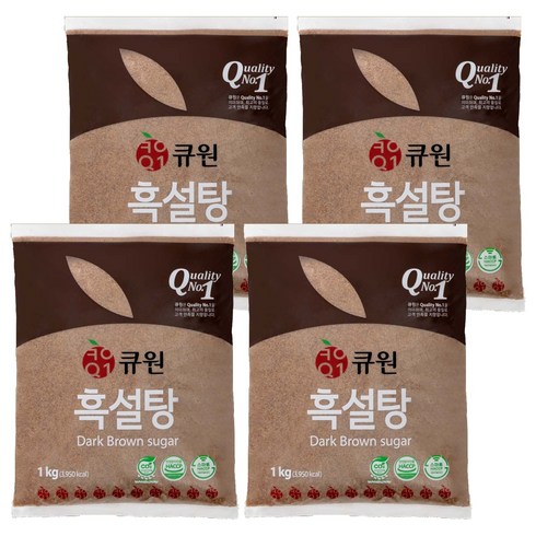 큐원 흑설탕, 1kg, 4개