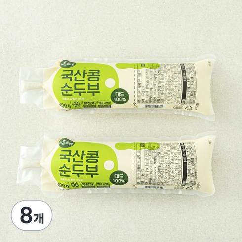 맑은물에 참 좋은 국산콩 100% 순두부, 400g, 8개