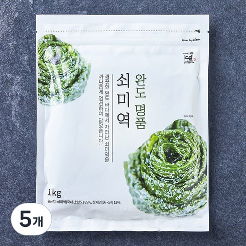 완도 명품 쇠미역, 1kg, 5개
