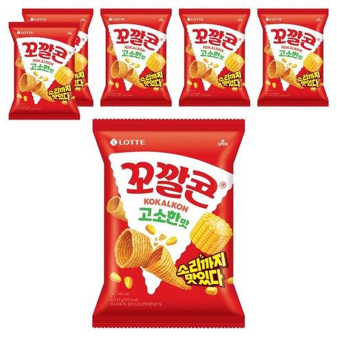 꼬깔콘 고소한맛, 67g, 6개