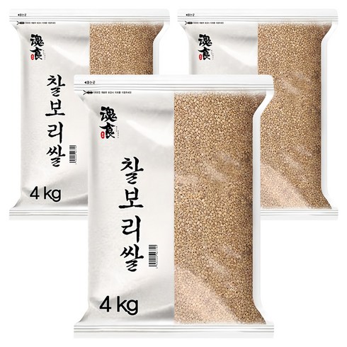 혼식 국산 찰보리쌀, 4kg, 3개