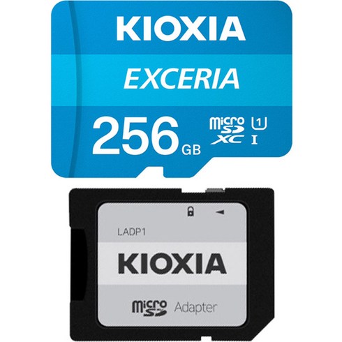 키오시아 EXCERIA XC UHS-I microSD 메모리카드 LMEX1L256GG2 + SD 어댑터 세트, 256GB, 1개
