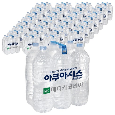 아쿠아시스 먹는샘물 무라벨, 2L, 300개