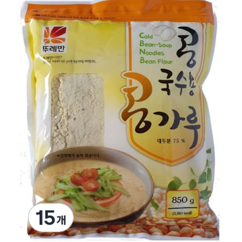 뚜레반 콩국수용 콩가루, 850g, 15개