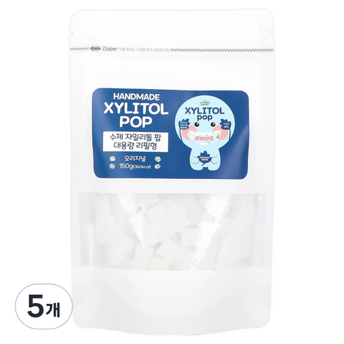 자일리톨팝 파우치 오리지널, 5개, 150g