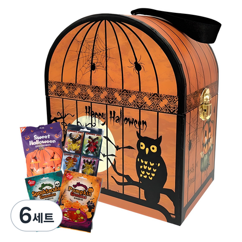 위니비니 할로윈 케이지 박스 간식 선물세트, 334g, 6세트