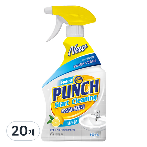 스피드 펀치 욕실용 세정제, 20개, 800ml