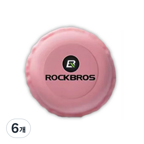 락브로스 휴대용 타이어 마카롱 펑크 패치, 핑크, 6개