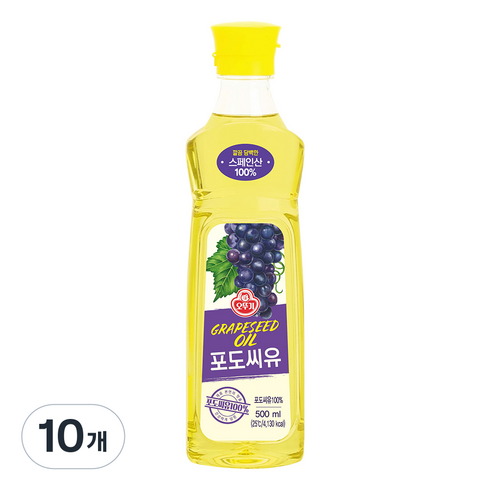 오뚜기 포도씨유, 500ml, 10개