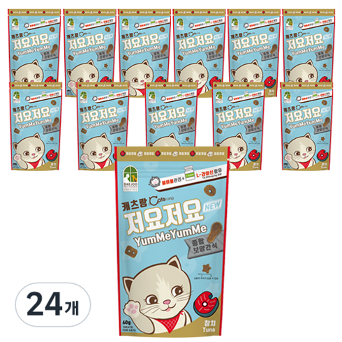 캐츠랑 전연령 고양이 저요저요 종합보양간식, 참치, 60g, 24개