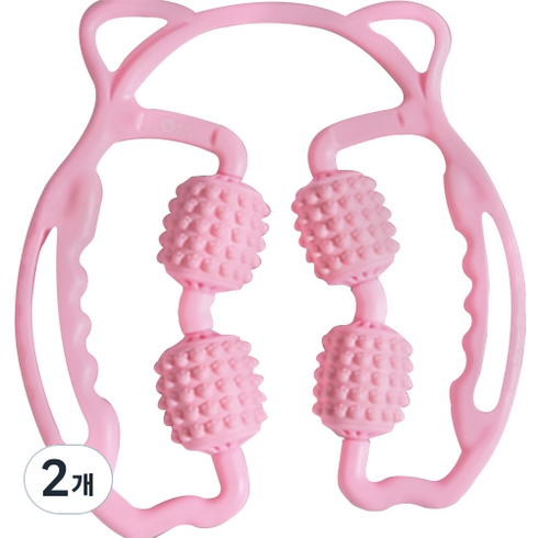 종아리 마사지롤러 다리 마사지 붓기 제거, 핑크, 2개